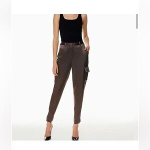 Aritzia Babaton Refined Satin Cargo Pant